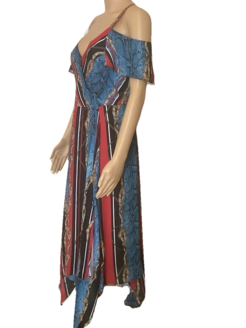 INC international Concepts midi dress Sz 4 asymmetrical - Picture 3 of 12